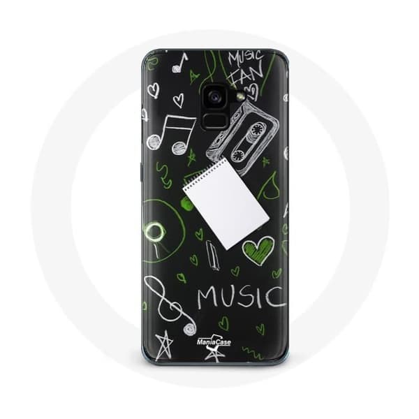 Coque Samsung Galaxy A8 Plus musiikkiviivalla