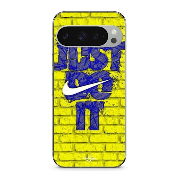 Coque - MANIACASE - Google Pixel 9 Pro - Mjuk - Just Do It-logotyp - Blå färg Svart