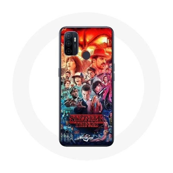 Skydd för Oppo A53 Stranger Things Teaser Säsong 4 Affisch Karaktärer Konst