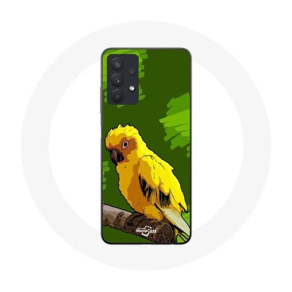 Coque - Samsung - Galaxy A32 5G - Parrots - Blød - Gul og Grøn Gulgrön