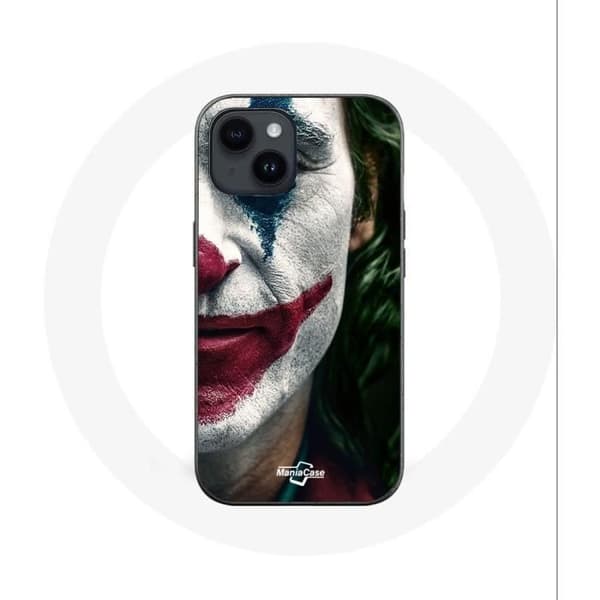 Cover - Maniacase - Iphone 14 - Joker Halv ansigt - Blød - Sort