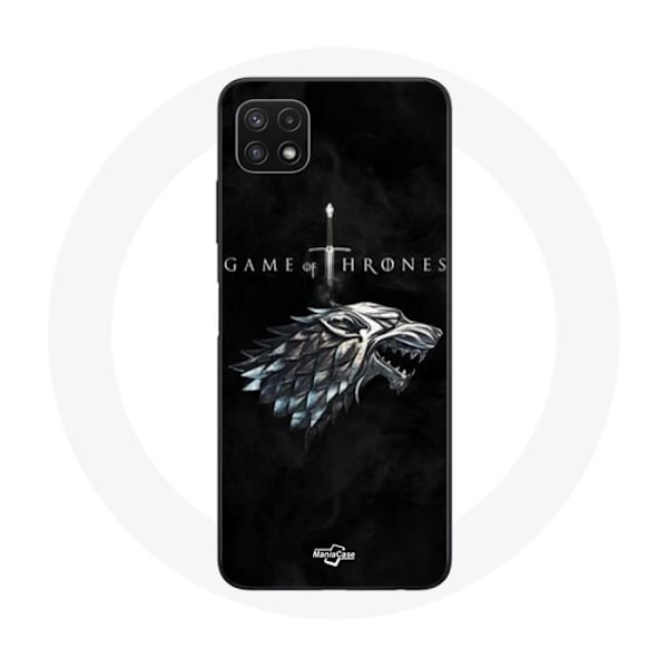 Coque - Maniacase - Samsung Galaxy A22 5G - Game of Thrones - Maison Stark - Souple Svart