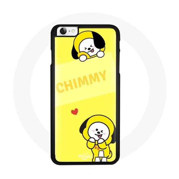 Cover til Iphone 8 BTS Bangtan BT21 Chimmy Jimin Gul Baggrund