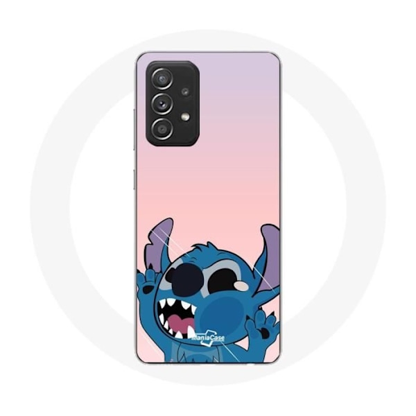 Coque för Samsung Galaxy A33 5G Stitch med näsan i vädret rosa bakgrund