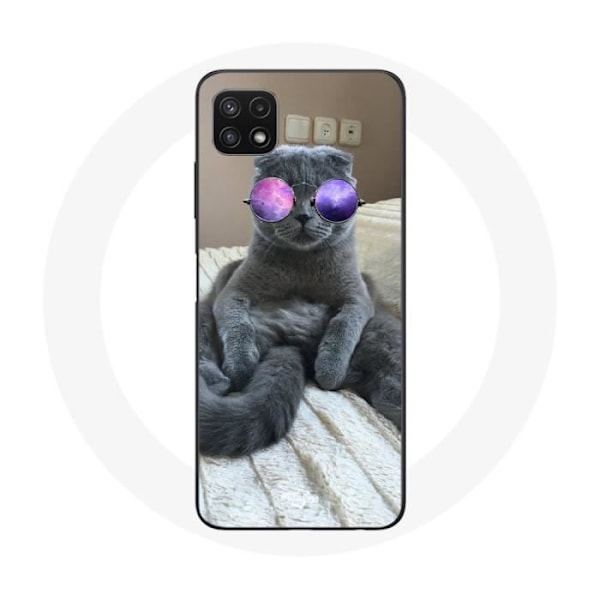 Coque för Samsung Galaxy A22 5G Chat med Lila Glasögon