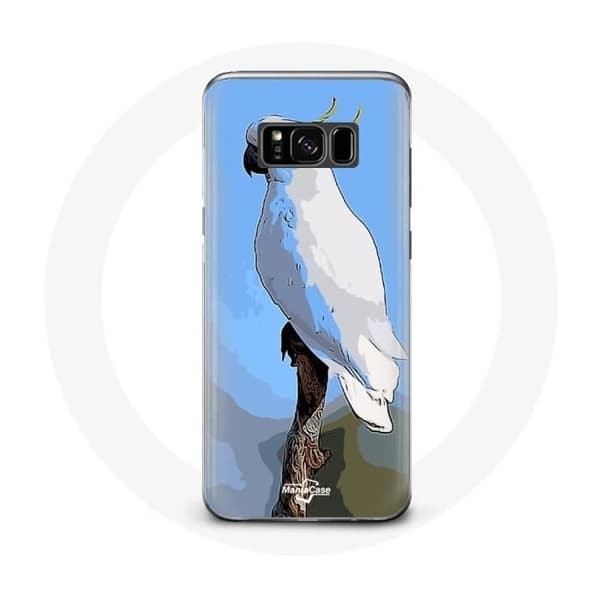 Cover - Samsung - Galaxy S8 - Kakaduer Papegøjer - Blød - Beskyttelse Vit