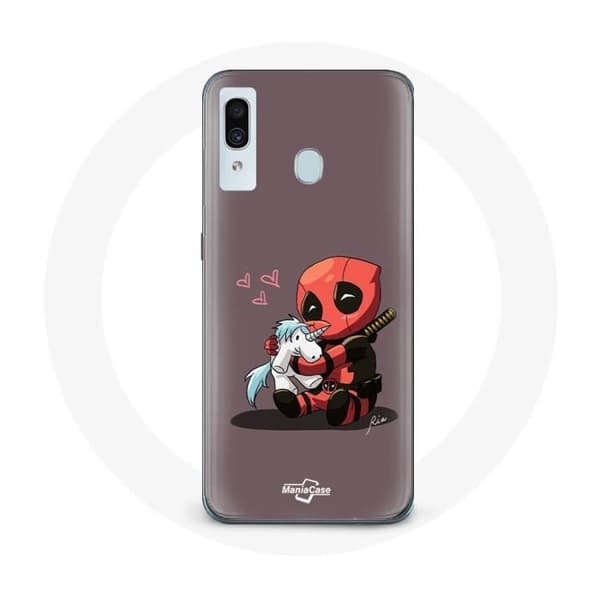 Coque pour Samsung Galaxy A40 DeadPool Unicorn Licorne