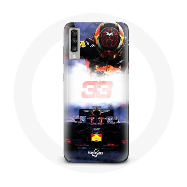 Skydd - Max Verstappen - Samsung Galaxy A70 - Svart, Röd, Gul - Styv - Sportig Svart, Röd, Gul