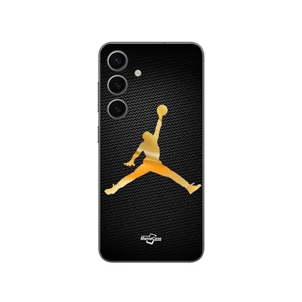 Coque - Maniacase - Samsung Galaxy S24 Plus - Jordan-logotyp 23 - Guld färg - Mjuk gyllene