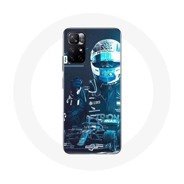 Cover - MANIACASE - Xiaomi Redmi Note 11s 5G - Formel 1 - Valtteri Bottas - Blød Sort Svart