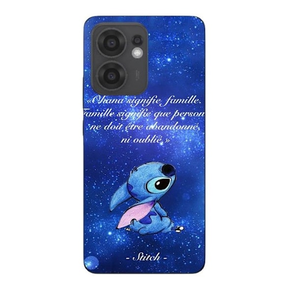 Coque Maniacase för Oppo Reno 13F Stitch disney stitch söt Ohana betyder familj Svart