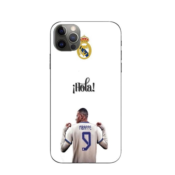 Coque Maniacase för iPhone 14 pro max Kylian Mbappe Real Madrid 9 Hola svart
