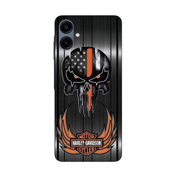 Telefonfodral - Harley Davidson - Samsung Galaxy A06 - Dödskalle - Mjuk - Svart silikon Svart