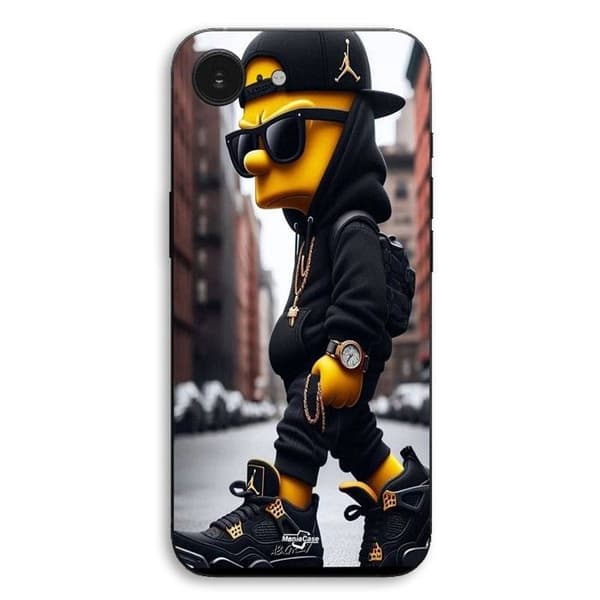 Fodral för iPhone SE 2024 Simpson Bart Jordan Maniacase Svart