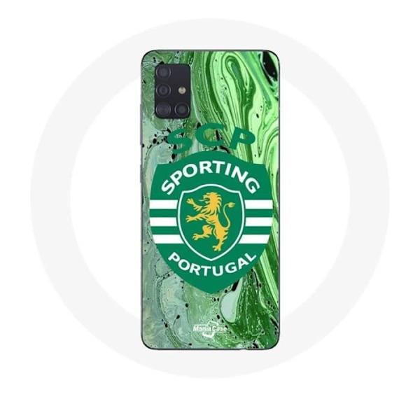 Coque - maniacase - Samsung Galaxy A71 - Mjuk - Skydd - Sporting Portugal Svart