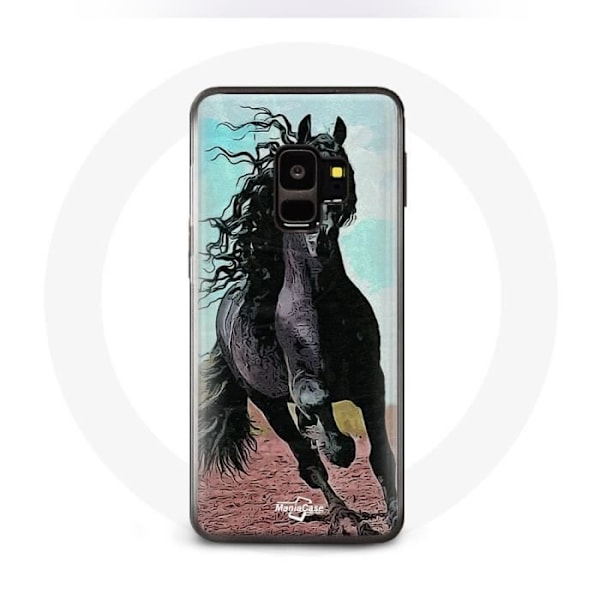 Skydd till Samsung Galaxy S9 Plus Frisiskt Häst Svart