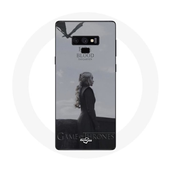 Coque - Maniacase - Samsung Galaxy Note 9 - Game of Thrones - Daenerys Targaryen - Grå logotyp Svart