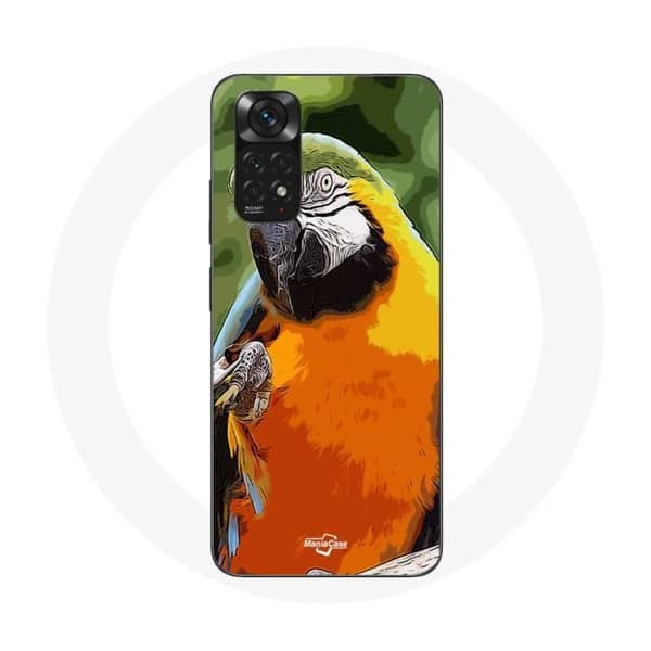 Coque för Xiaomi Redmi Note 11S Aras Papegoja Orange Grön