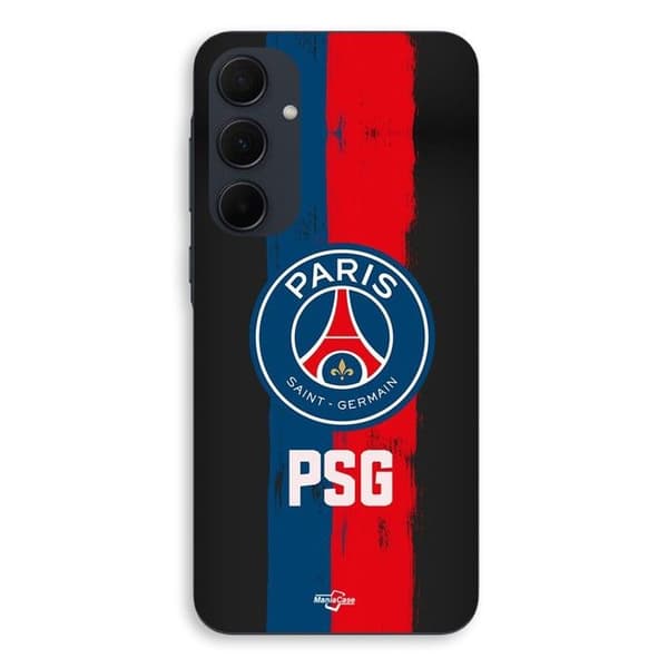 Mobilskal - Maniacase - Samsung Galaxy A55 - Silikon - Mjuk - PSG-logotyp svart Svart