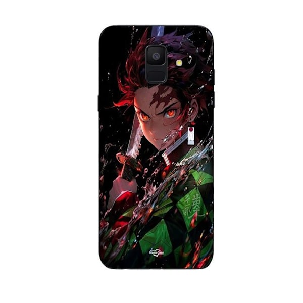 Coque Maniacase för Samsung Galaxy A8 2018 Demon Slayer Tanjiro Kamado arg manga anime svart