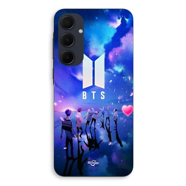 Coque - Maniacase - Samsung Galaxy A35 - Svart - Mjuk - BTS Grupp Symbol Armé