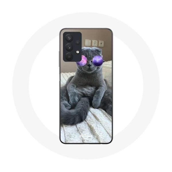 Skydd för Samsung Galaxy A32 5G Med Glasögon i Violett