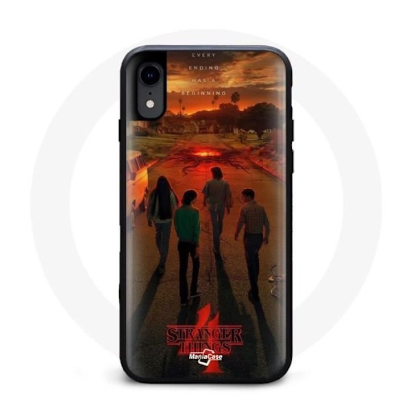 Coque - Stranger Things - Iphone XS - Hård - Sort - Beskyttelse