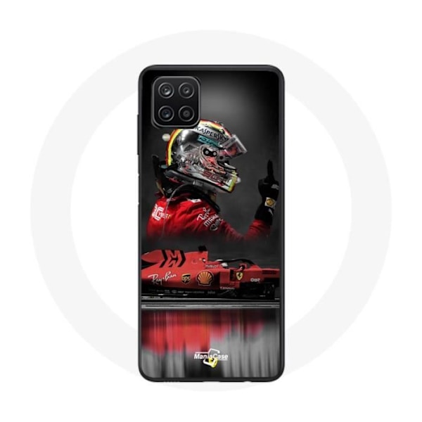 Coque Samsung Galaxy A12 Formule 1 Sebastian Vettel F1-förare Röd