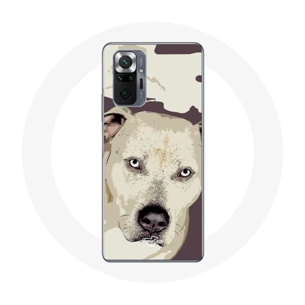 Fodral för Xiaomi Redmi Note 10 Pro Vit Pitbull Hund