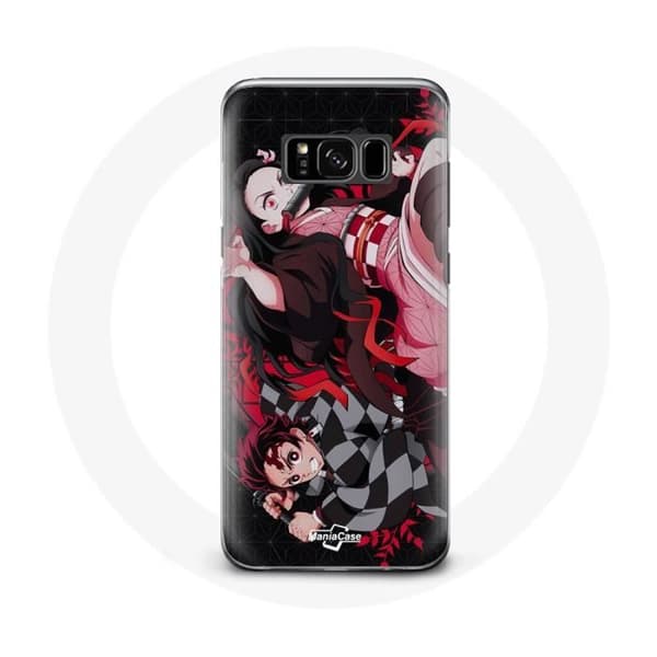 Coque - Maniacase - Samsung Galaxy S8 - Blød - Sort - Demon Slayer Tanjiro Nezuko