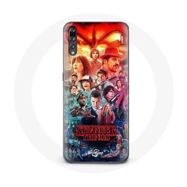 Cover til Huawei P20 Stranger Things Teaser Sæson 4 Plakat Karakterer Kunst