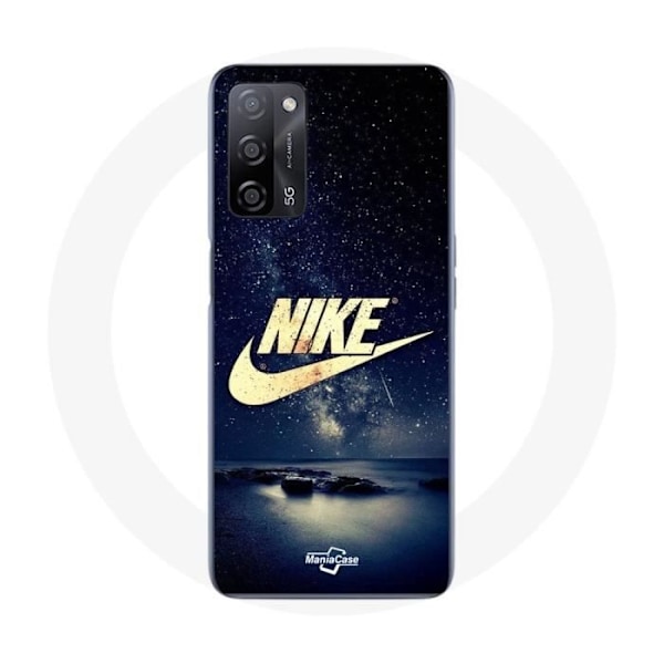 Coque - Nike - Oppo A55 5G - Guldlogotyp - Stjärnig natt - Mjuk Doré, Stjärnig Natt