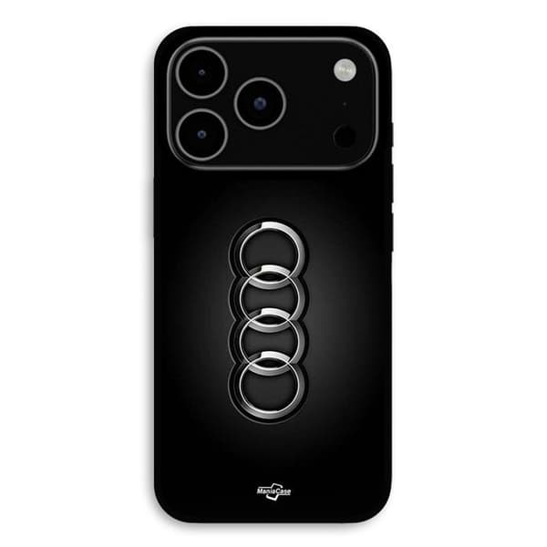 Coque til iPhone 17 Pro Max Audi bil logo sort Maniacase Svart