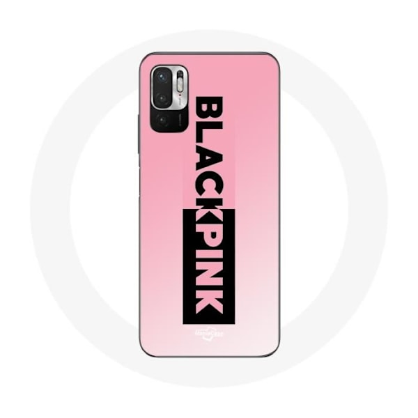 Skydd för Xiaomi Redmi Note 10T 5G Blackpink K-pop Grupp Logotyp Svart Rosa Rosa Bakgrund