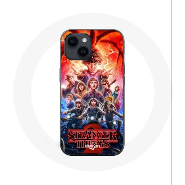 Coque - Maniacase - Iphone 14 - Sort - Hård - Stranger Things Sæson 2