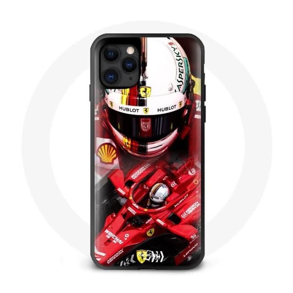 Coque - Formula 1 - iPhone 11 Pro Max - Kova - Musta - Sebastian Vettel - Kuvaus