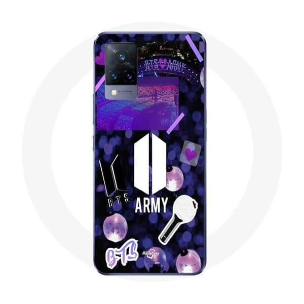 Coque Vivo v21 5G BTS hær logo Bangtan Subs