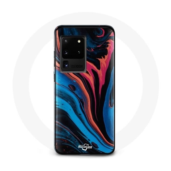 Fodral för Samsung Galaxy S20 Ultra Abstrakt textur blå svart röd