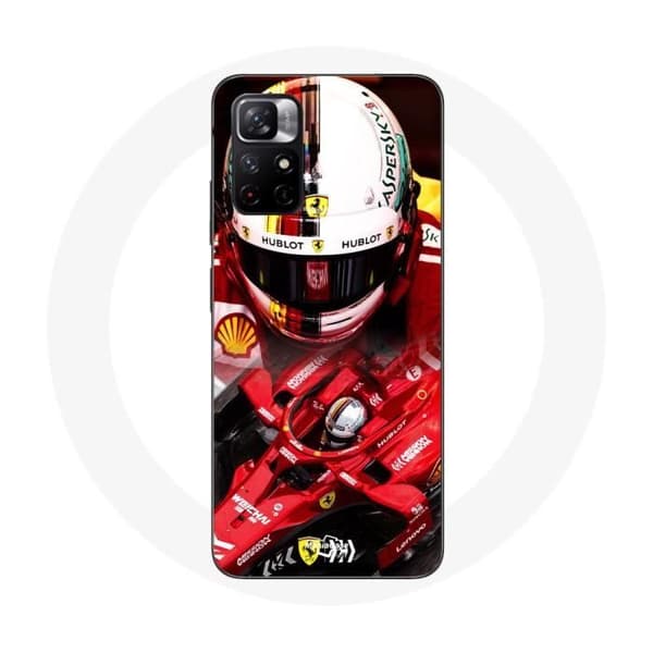 Coque - Formel 1 - Sebastian Vettel - Redmi Note 11 5G - Blød - Rød Röd