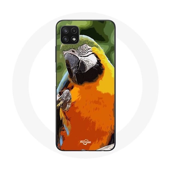 Coque för Samsung Galaxy A22 5G Aras Papegoja Orange grön