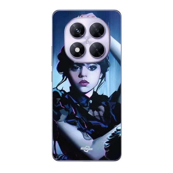 Coque - Maniacase - Xiaomi Redmi Note 14 Pro 5G - Sort - Onsdag Addams - Blød