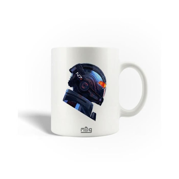 Mugg - Mass Effect - Keramik - 30cl - Vit - Diskmaskin kompatibel