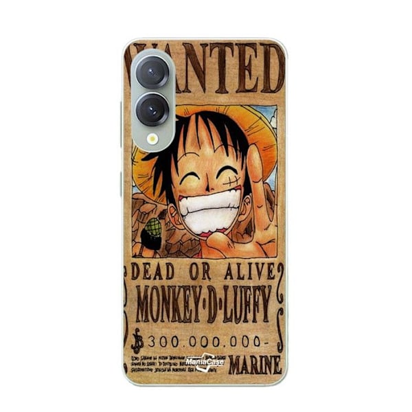 Coque för Samsung Galaxy S25 Edge One Piece Wanted Poster Monkey D. Luffy Maniacase Svart