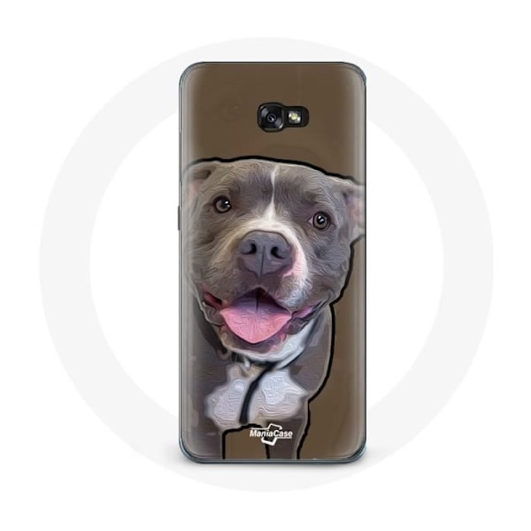 Mobilskal för Samsung Galaxy A5 2017 Vit grå Pitbull hund