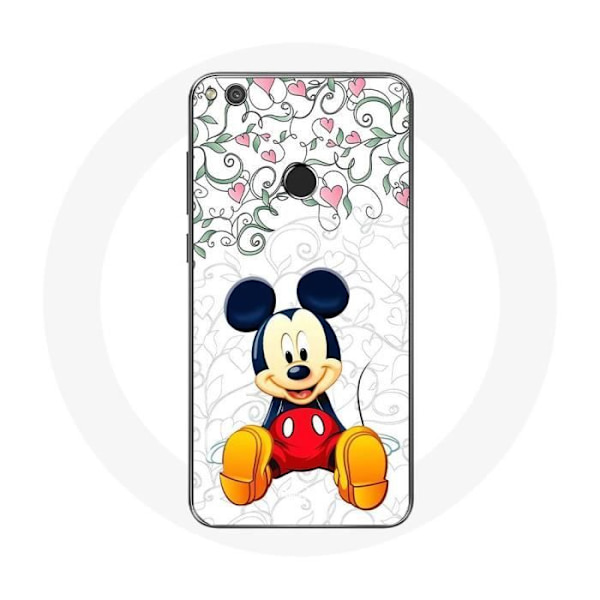 Cover til Huawei P8 Lite 2017 Mickey Mouse Blomster Hjerter