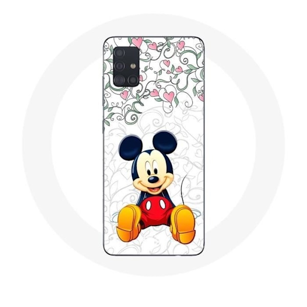 Mobilskal för Samsung Galaxy A71 Mickey Mouse Blommor Hjärtar