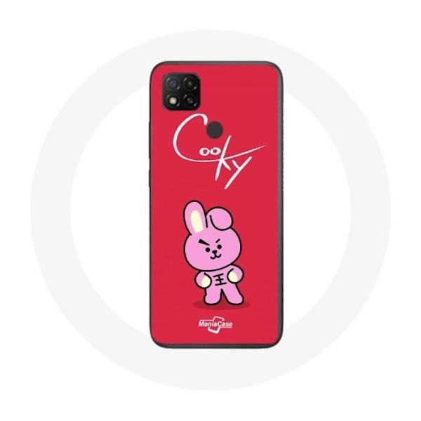 Coque för Xiaomi Redmi 9C BTS Bangtan Boys BT21 Cooky Röd Bakgrund