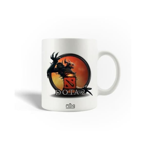 Mug i keramik - DOTA 2 - 30cl - Tål diskmaskin - Vit - Höjd 9,5cm