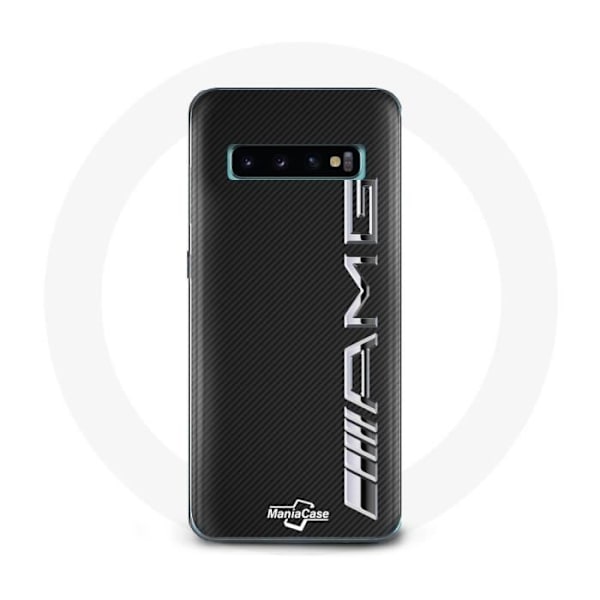 Coque för Samsung Galaxy s10 edge Amg Logotyp Kolfiberstruktur