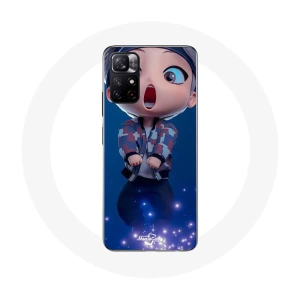 Skal - MANIACASE - Xiaomi Redmi Note 11s 5G - BTS TinyTAN - Flexibel - Vit